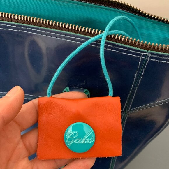 Gabs Blue Patent Leather Women's Designer Purse - Picture 7 of 8